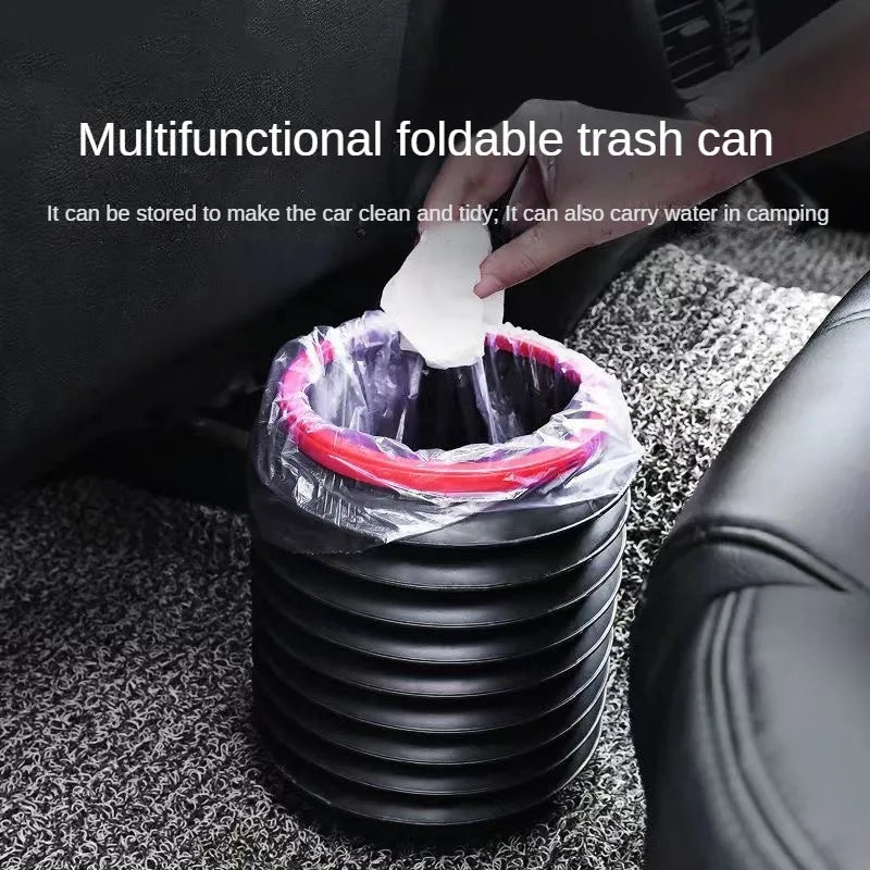 Aussie Offroad Foldable Car Trash Can – Hanging Interior Garbage Bucket & Storage Organizer
