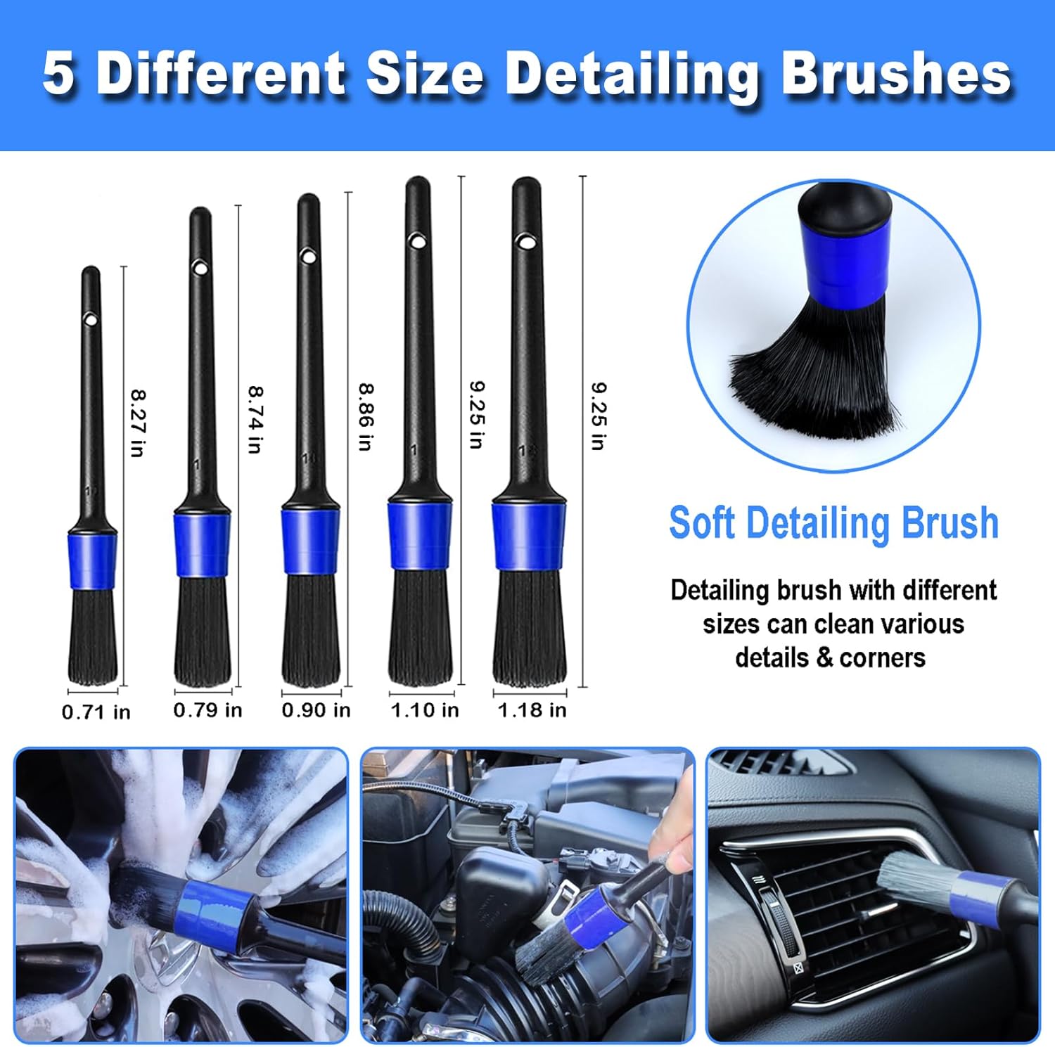 17-Piece Premium Car Detailing Kit – Handheld Vacuum, Interior Cleaning Brushes, Windshield Cleaner & Complete Car Cleaning Accessories