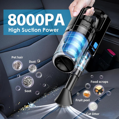 17-Piece Premium Car Detailing Kit – Handheld Vacuum, Interior Cleaning Brushes, Windshield Cleaner & Complete Car Cleaning Accessories