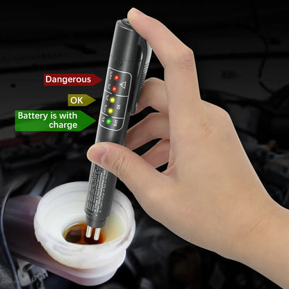 5 LED Auto Brake Fluid Tester Pen DOT3 DOT4 DOT5 Car Oil Quality Check Tool with Liquid LED for Automotive