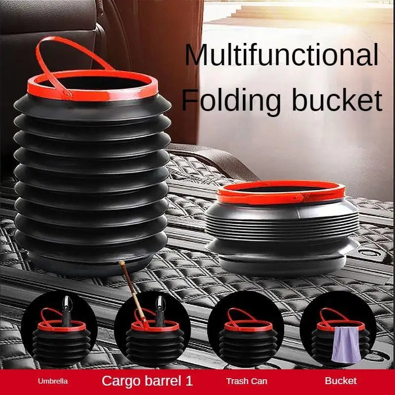 Aussie Offroad Foldable Car Trash Can – Hanging Interior Garbage Bucket & Storage Organizer